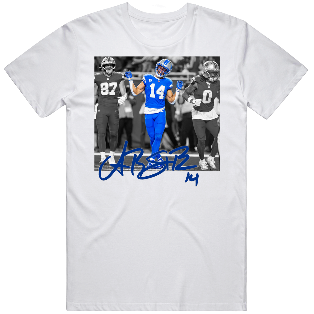 Amon Ra St Brown Touchdown Celebration Detroit Football Fan T Shirt