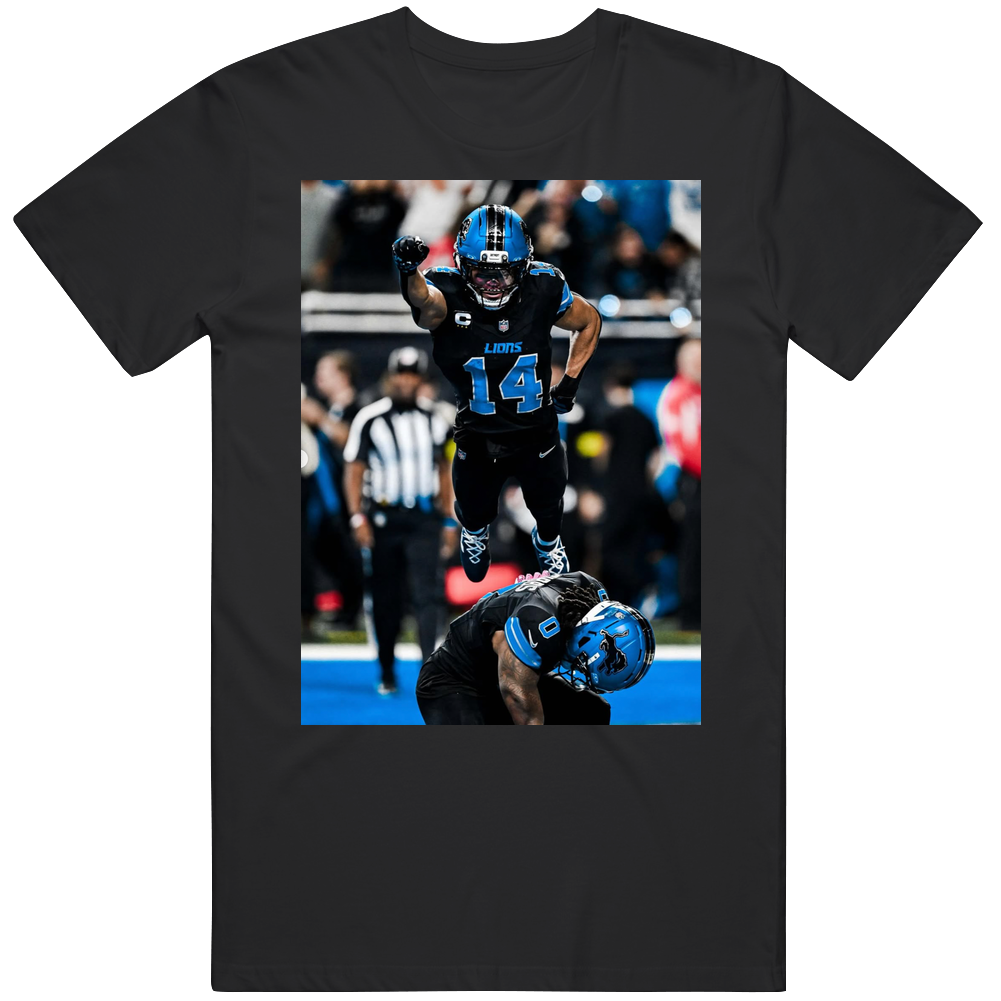 Jahmyr Gibbs Amon Ra St Brown Touchdown Detroit Football Fan T Shirt