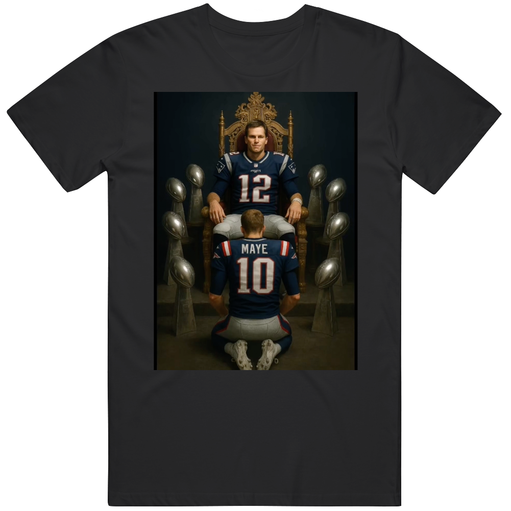 Tom Brady Passing The Torch To Drake Maye New England Football Fan T Shirt